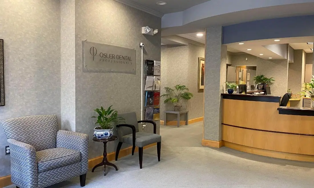 Waiting room at Osler Dental Professionals in Towson, MD